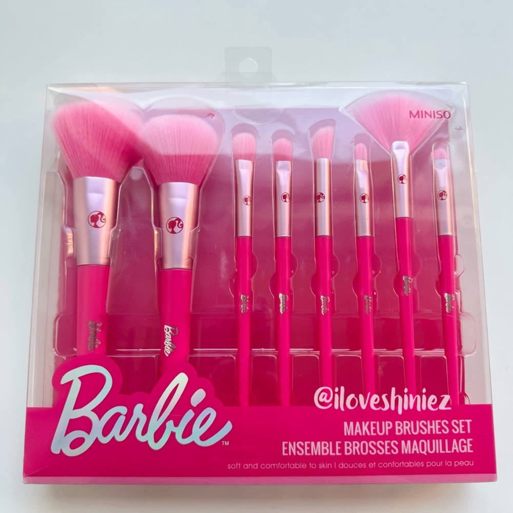 •Barbie for MINISO• Collection Makeup Brushes Set (8 pcs)